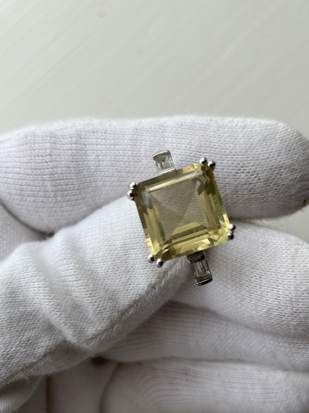 10-Carat Lemon Yellow Topaz And .6 Ct. tw White Topaz Ring Ross-Simons